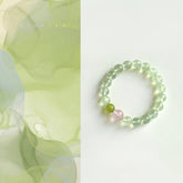 Bankong Yanyu | Premium Green Prehnite & Rose Quartz Bracelet – Healing & Serenity